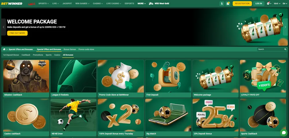 Betwinner Promotions Screenshot